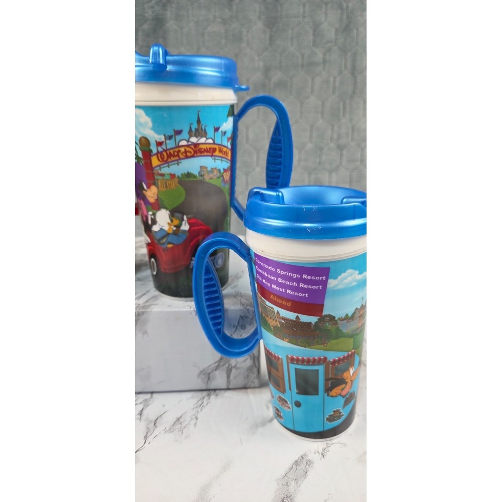 Walt Disney World Mickey Rapid Fill Refill Travel Mugs Cups Lot of 4 With Lids - Picture 3 of 7